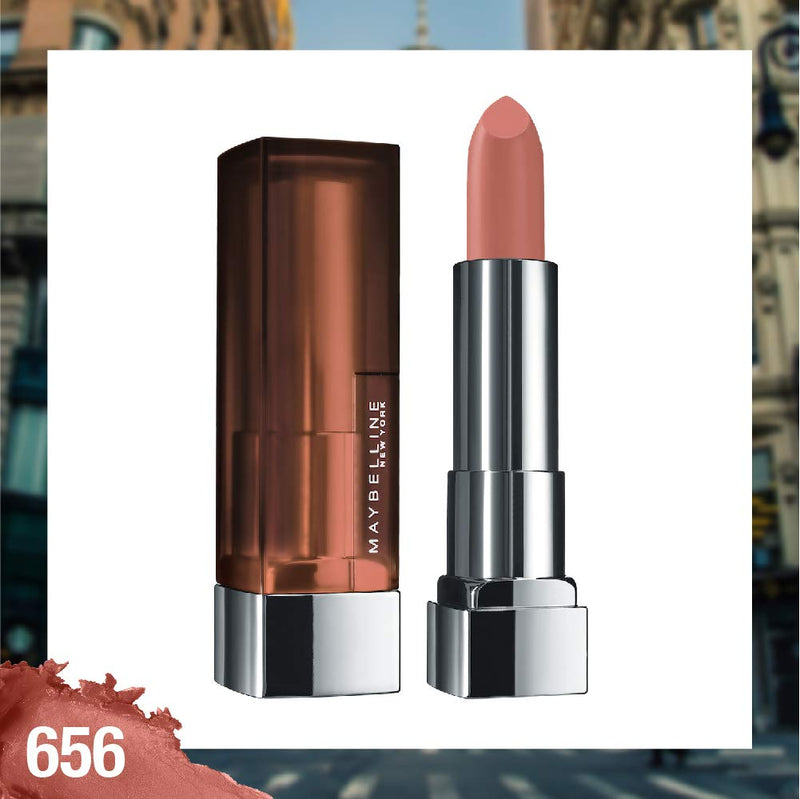 Maybelline Color Sensational Lipstick, Lip Makeup, Matte Finish, Hydrating Lipstick, Nude, Pink, Red, Plum Lip Color, Clay Crush, 0.15 oz; (Packaging May Vary) Maybelline New York