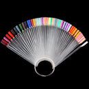 JASSINS 150 Pcs Nail Swatch Sticks with Ring and Number posted, Clear Fan-shaped Nail Art Polish Practice Display Tips Nail Sample Sticks, Nail Practice Color Display Polish Board JASSINS