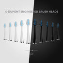 AquaSonic Duo Dual Handle Ultra Whitening 40,000 VPM Wireless Charging Electric ToothBrushes - 3 Modes with Smart Timers - 10 Dupont Brush Heads & 2 Travel Cases Included Aquasonic