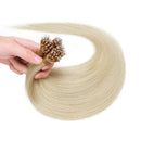 Nano Ring Hair Extensions Human Hair Nano Beads Pre Bonded Hairpieces Nano Tip Cold Fushion Tipped Remy Hair for Highlight Highlighted 50 Individual Strands 50g 20 Inch