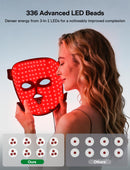 Medisana 3D Red Light Therapy Mask for Face, 336 LEDs Light Therapy Mask with 3 Modes - NIR 830nm, Red 630nm, Blue 415nm - Cordless & Rechargeable LED Face Mask for Home, Skincare Gifts for Women Mom Infinity Warehouse