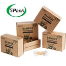 Bamboo Cotton Swabs 200ct | Wooden Cotton Swab | Double Tipped Ear Sticks | Recyclable & Biodegradable cotton buds for Ears | Plastic Free Makeup Swab Coralov-E.X.T