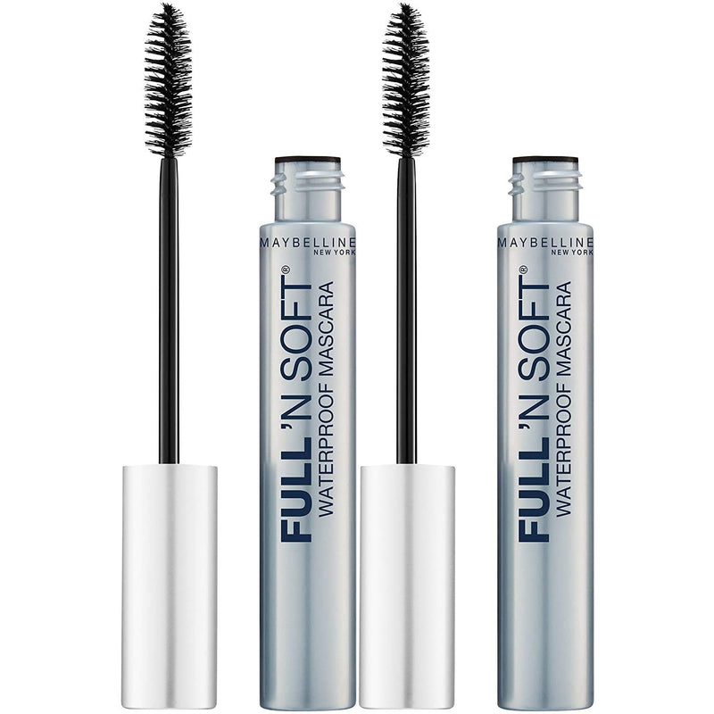 Maybelline Full 'N Soft Waterproof Mascara, Very Black [311], 0.28 oz (Pack of 2) Maybelline New York