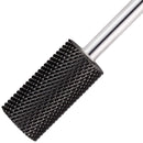 PANA Professional 3/32" Shank Size - Flat Top Large Barrel Silver Carbide Bit - Nail Drill Bit for Dremel Machine (Silver, Gold, DLC Black) (Fine, DLC Black) PANA