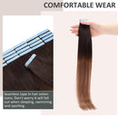 Hairro Tape in Human Hair Extensions 22 Inch Long Straight Ombre