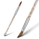 Acrylic Nail Brush for Acrylic Powder, iBealous 100% Kolinsky Sable Nail Art Professional Drawing Application With Liquid Glitter Handle (Size 14) iBealous