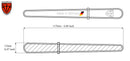 3 Swords Germany - brand quality double sided (fine & coarse) SAPPHIRE POCKET NAIL FILE manicure pedicure grooming for professional finger & toe nail care by 3 Swords, Made in Solingen Germany (82501) 3 Swords Germany