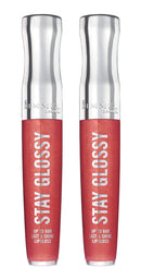 Rimmel Stay Glossy 6HR Lip Gloss, All Day Seduction, 0.18 Fl Oz (Pack of 2) Rimmel