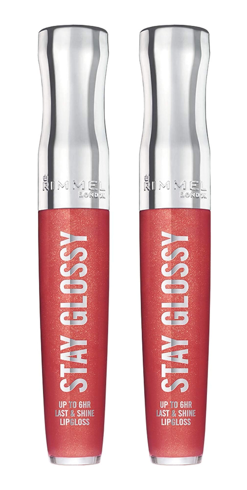 Rimmel Stay Glossy 6HR Lip Gloss, All Day Seduction, 0.18 Fl Oz (Pack of 2) Rimmel