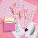 8 Pcs Sailor Moon Makeup Brush Set with Cute Pink Pouch, Cardcaptor Sakura Cosmetic Makeup Tool Sets & Kits for Daily Use and Valentine's Day/Thanksgiving/Birthday Gift Hamowtux