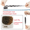 Benehair Saniya Curly Crochet Hair Ombre Synthetic Jumpy Wand Toni Curl Crochet Hair for Black Women 10 inch Two Tones Spiral Curls Jamaican Bouncy Twist Braiding Hair 3 packs Black to Light Auburn Benehair