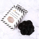 Bella Hair 100% Human Hair Scrunchies Messy Bun Hair Pieces for Women Wavy Curly Up-Do Chignon Extension (