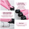 3 Barrel Curling Iron Wand Dual Voltage Hair Crimper with LCD Temp Display - 1 Inch Ceramic Tourmaline Triple Barrels, Temperature Adjustable Portable Hair Waver Heats Up Quickly (Pink) Aleath