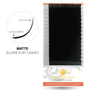 BEYELIAN MATTE BLACK Ellipse Flat Eyelash Extensions Mink Individual Semipermanent Lash Extensions C 0.15mm 14mm BEYELIAN