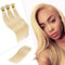 Brazilian Remy Human Hair 3 Bundles 18 inch Sew in Hair Extensions Silky Straight Bleach Blonde 613
