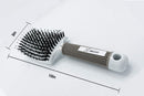 Zabolight Premium Vent Boar Bristle Hair Brush Vented Detangling Oversize Hair Brush for Thick Long Curly Hair, Curved Fast Blow Drying Brush for Women & Men (White) Zabolight