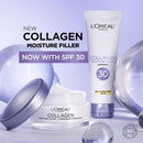 L'Oreal Paris Collagen Moisture Filler Face Cream, Anti-Aging Face Moisturizer, Non-Greasy Fragrance Free Skin Care Formula For Up to 48HR Hydration, 3.4 Oz - Infinity Warehouse