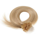 100 Strands Pre Bonded Remy Human Hair U Tip Hair Extensions Nail Tip Italian Keratin Fushion Hairpiece Long Straight Silky For Women