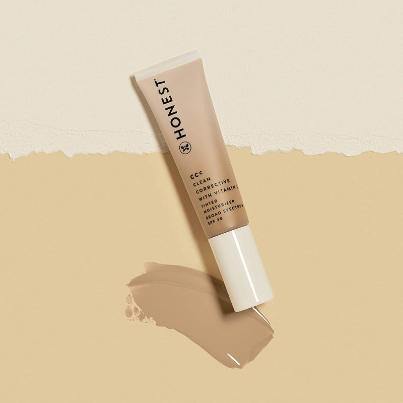 Honest Beauty Clean Corrective With Vitamin C Tinted Moisturizer Broad Spectrum SPF 30, Dune | VEGAN | 6-in-1 Multitasker | Blue Light Defense | Chemical Sunscreen Free & Dermatologist Tested | 1oz Honest Beauty
