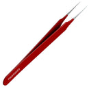Ingrown Hair Tweezers | Pointed Tip | Red | 5 Pack | Precision Stainless Steel | Extra Sharp and Perfectly Aligned for Ingrown Hair Treatment & Splinter Removal For Men and Women | By Tweezees Tweezees