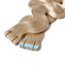 24 Inch Tape in Human Hair Extensions Wavy Thin Hair 100g 40pcs/pack Seamless Skin Weft Glue in Body Wave Human Hairpieces