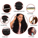 Water Wave Bundles With Closure Free Part Wet and Wavy Unprocessed Virgin Human Hair 100% Human Hair Extensions Water Wave Closure Laritaiya (20 22 24 26+18) Laritaiya Store