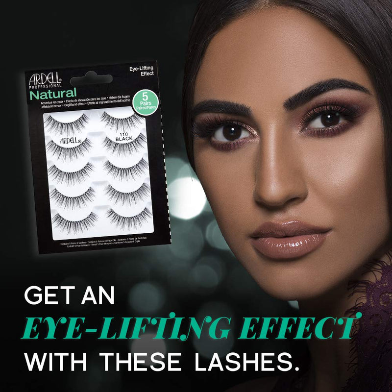 Ardell False Eyelashes Natural 110 Black, 1 pack (5 pairs per pack) Ardell