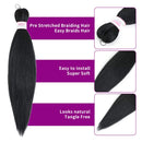 Braiding Hair Pre Stretched 8 Packs 20inch Omber Braiding Hair Crochet Braids Pre Stretched Braiding Hair (1B) MIRRA'S MIRROR Store
