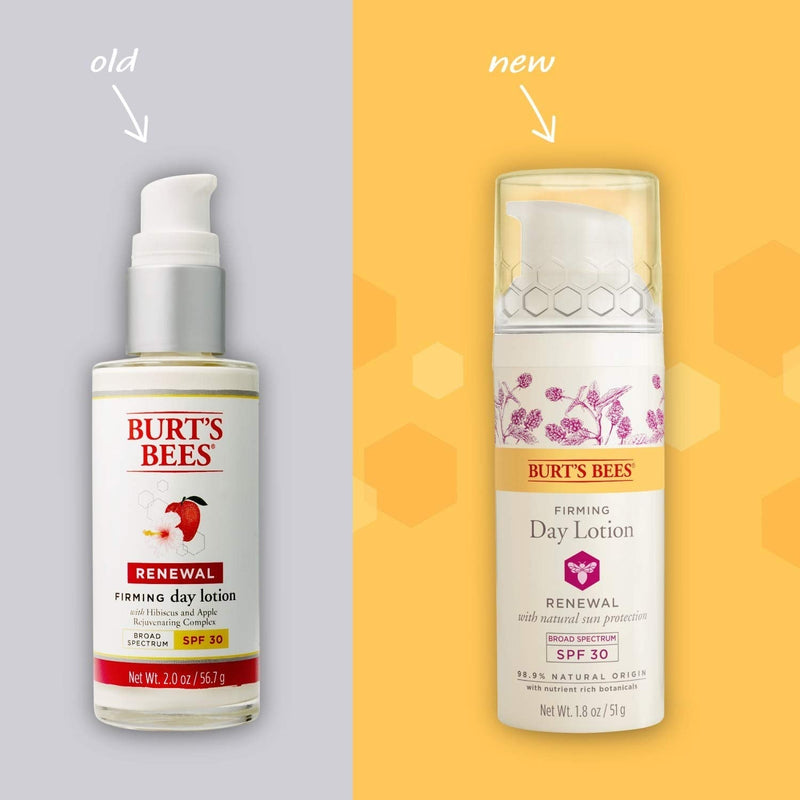 Face Lotion, Burt's Bees Retinol Alternative Facial Moisturizer, Anti-Aging Sunscreen with SPF 30, Firming Day Skin Care, 1.8 Ounce (Packaging May Vary) Burt's Bees