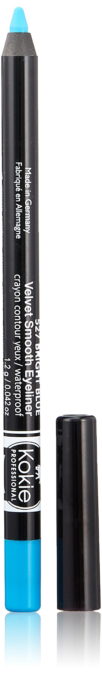 Kokie Cosmetics Waterproof Velvet Smooth Eyeliner Pencil, Bright Blue, 0.042 Ounce Kokie