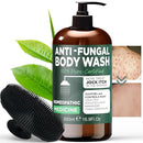 Antifungal Body Wash with Tea Tree Oil | Antibacterial Soap for Back Acne,Treats Ringworm, Eczema & Jock Itch | Antibacterial Body Soap For Men And Women | Includes Silicon Scrubber (16.9 oz) Infinity Warehouse
