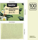 Teenitor Oil Blotting Sheets, 100 Sheets Green Tea Oil Absorbing Tissues Paper, Large 10cmx7cm Oil Blotters Teenitor