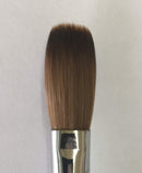 Six Angles - CRIMPED - Black Handle Petal 100% Kolinsky Acrylic Nail Brush (Crimped 12) Six Angles