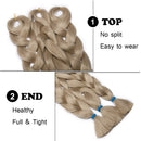 Benehair Jumbo Braiding Hair Ash Blonde 41 inch Jumbo Braid Hair Extensions Jumbo Box Braids Crochet Hair Long for Women Kids DIY High Temperature Synthetic Fiber 1 Bundle Benehair