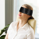 Hestya 2 Pack Sleeping Mask Satin Eye Mask Blindfold, 150 cm (Black Rose Red and Black) HESTYA