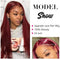 Beauty Forever Hand Tied T Part Lace Wig Human Hair Lace Part Wigs Long Straight Hair 24inch 99J Color Middle Part 150% Density For Black Women Beauty Forever Store