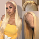 ISEE Hair 613 Blonde Straight Lace Front Wigs 13x4 Brazilian Human Hair Wigs for Women 613 Blonde Lace Frontal Wigs Pre Plucked With Baby Hair 150% Density (24 Inch, 613 Blonde Color) ISEE Store
