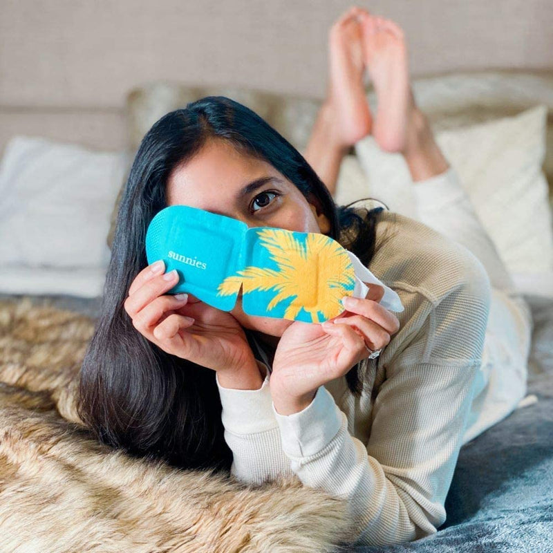 Self-Heating Steam Eye Mask Compress for Dry & Tired Eyes, Longest Lasting (40+ mins), Disposable, No Microwave, Sleep Better, Headache Relief, Puffiness and Dark Circles, Combine with Gold Hydrogels Sunnies