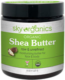 Organic Shea Butter by Sky Organics (8 oz) 100% Pure Unrefined Raw African Shea Butter for Face and Body Moisturizing Natural Body Butter for Dry Skin Sky Organics
