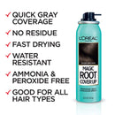 L'Oreal Paris Root Cover Up Temporary Gray Concealer Spray Dark Brown 2 Oz (Pack of 2) (Packaging May Vary) L'Oreal Paris