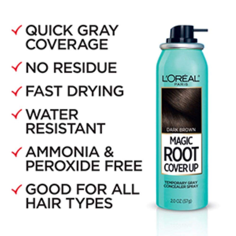 L'Oreal Paris Magic Root Cover Up Gray Concealer Spray Light Brown 2 oz.(Packaging May Vary) L'Oreal Paris