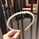 Aoxmas 3pcs White Faux Pearl Hairbands Bridal Hair Hoop Wedding Hair Accessories Pearl Headbands for Women Girls Aoxmas