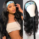 Hedy Headband Wig Human Hair Wigs for Black Women Glueless Brazilian Body Wave Head Scarf Wigs None Lace Front Wigs Human Hair 150% Density(24 inches) Hedy