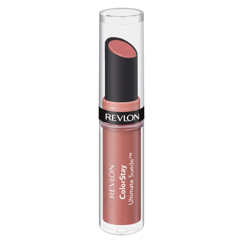 REVLON ColorStay Ultimate Suede Lipstick, Longwear Soft, Ultra-Hydrating High-Impact Lip Color, Formulated with Vitamin E, Socialite (025), 0.09 oz REVLON