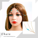 Asooll Silver Boho Head Chain Layered Heart Pendant Jewelry Festival Headpieces Prom Headband for Women and Girls Asooll