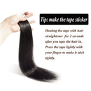 Tape in Hair Extensions Human Hair Off Black Tape in Remy Hair Extension Invisible Skin Weft Tape ins Seamless Double Sided Tape on 30g Thin 20pcs for Women Long Straight Hair 12inch