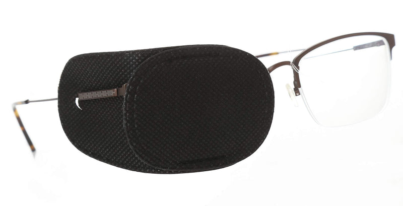 Eye Patches for Adults Kids - VEEJION 12 Piece Eye Patch for Glasses Treat Lazy Eye Amblyopia Strabismus for Left or Right Eyes (Black) VEEJION