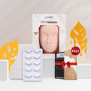 LASHVIEW Lash Mannequin Head, Practice Training Head with 25 Pairs Practice Lashes for Training Eyelash Extensions,Cosmetology Doll Face Head,Easy to Clean by Skincare Essential Oil LASHVIEW