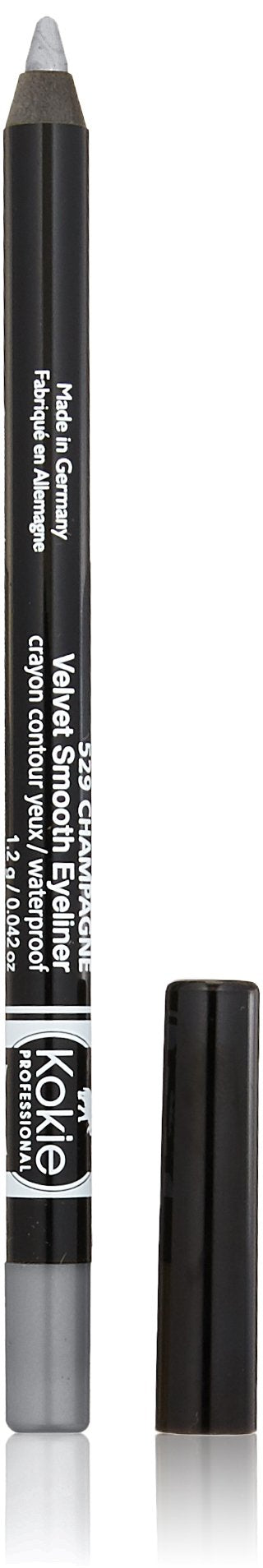 Kokie Cosmetics Waterproof Velvet Smooth Eyeliner Pencil, Sterling Silver, 0.042 Ounce Kokie
