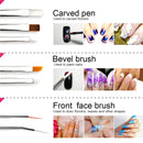 Nail Art Brush, Teenitor 3D Nail Art Decorations Kit with Nail Pen Designer Dotting Tools Colors Holographic Butterfly Nail Glitter Foil Flakes Nail Tape Strips and Multi-Color Nails Rhinestones Teenitor